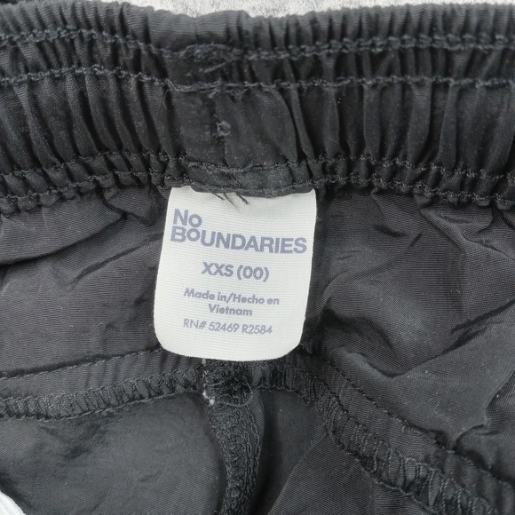 No Boundaries Track Pants Juniors XXS 00 Black Nylon Stripe Athletic Gym Casual - Picture 5 of 9